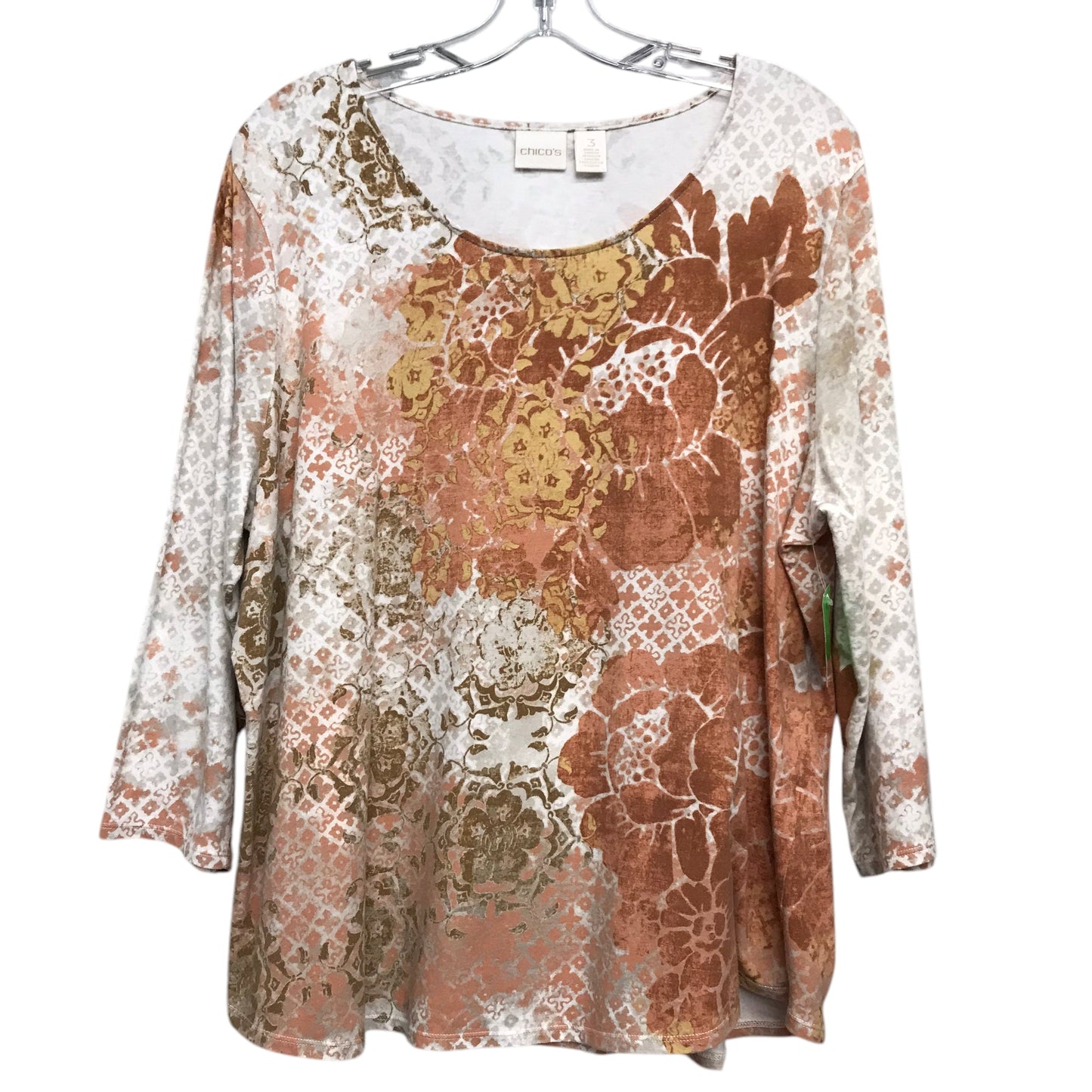 Top Ls By Chicos In Brown & Cream, Size:Xl