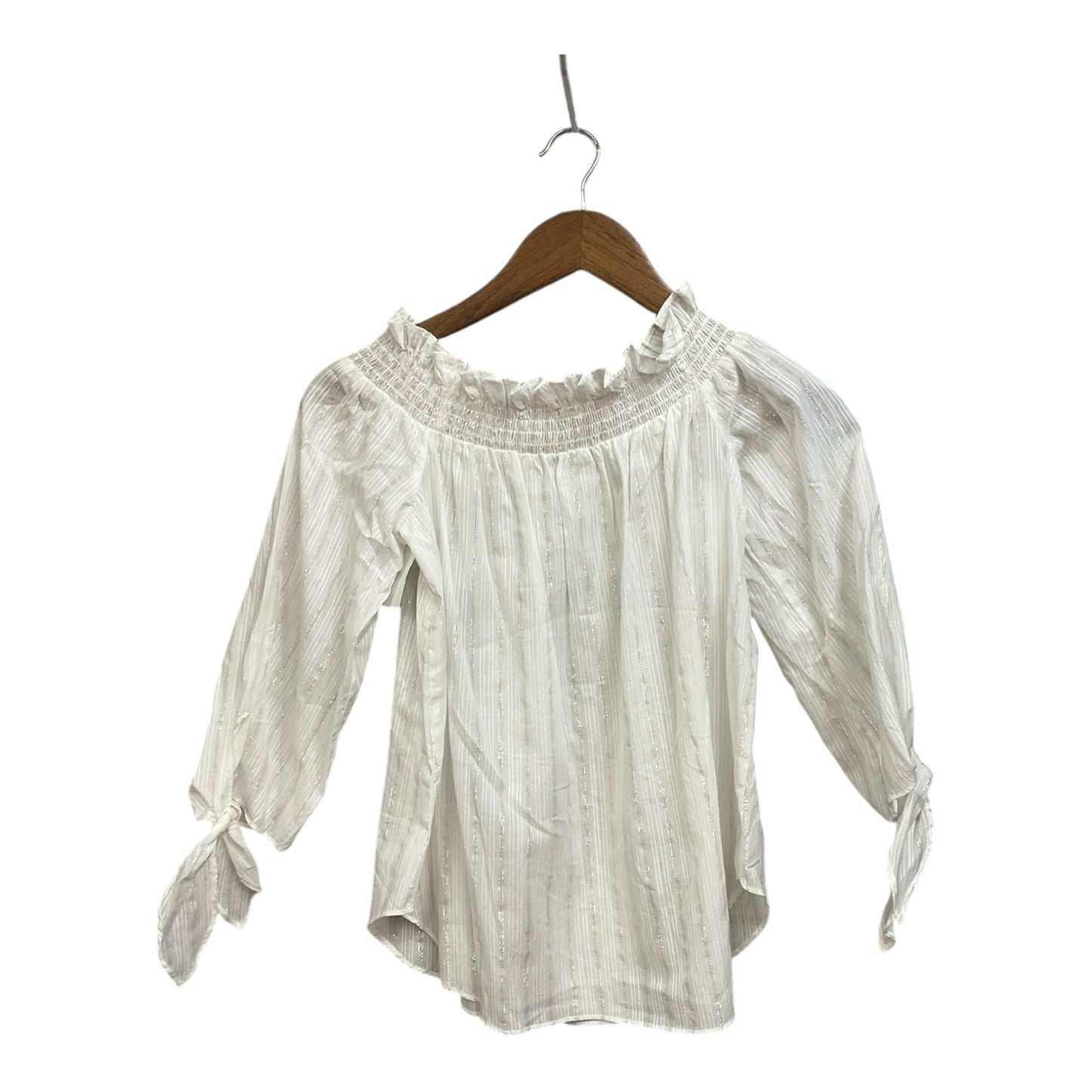 Top 3/4 Sleeve By Michael By Michael Kors In White, Size:S