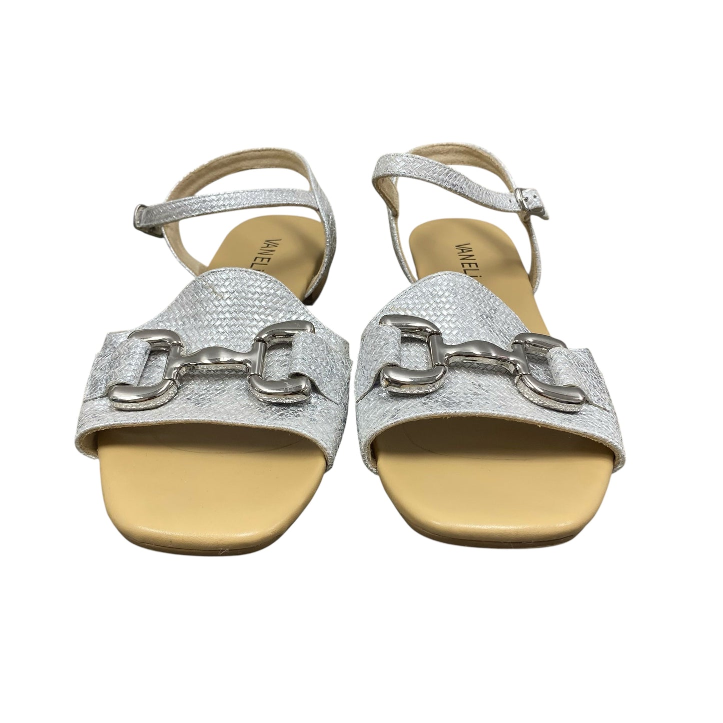 Sandals Flats By Vaneli In Silver, Size:8.5