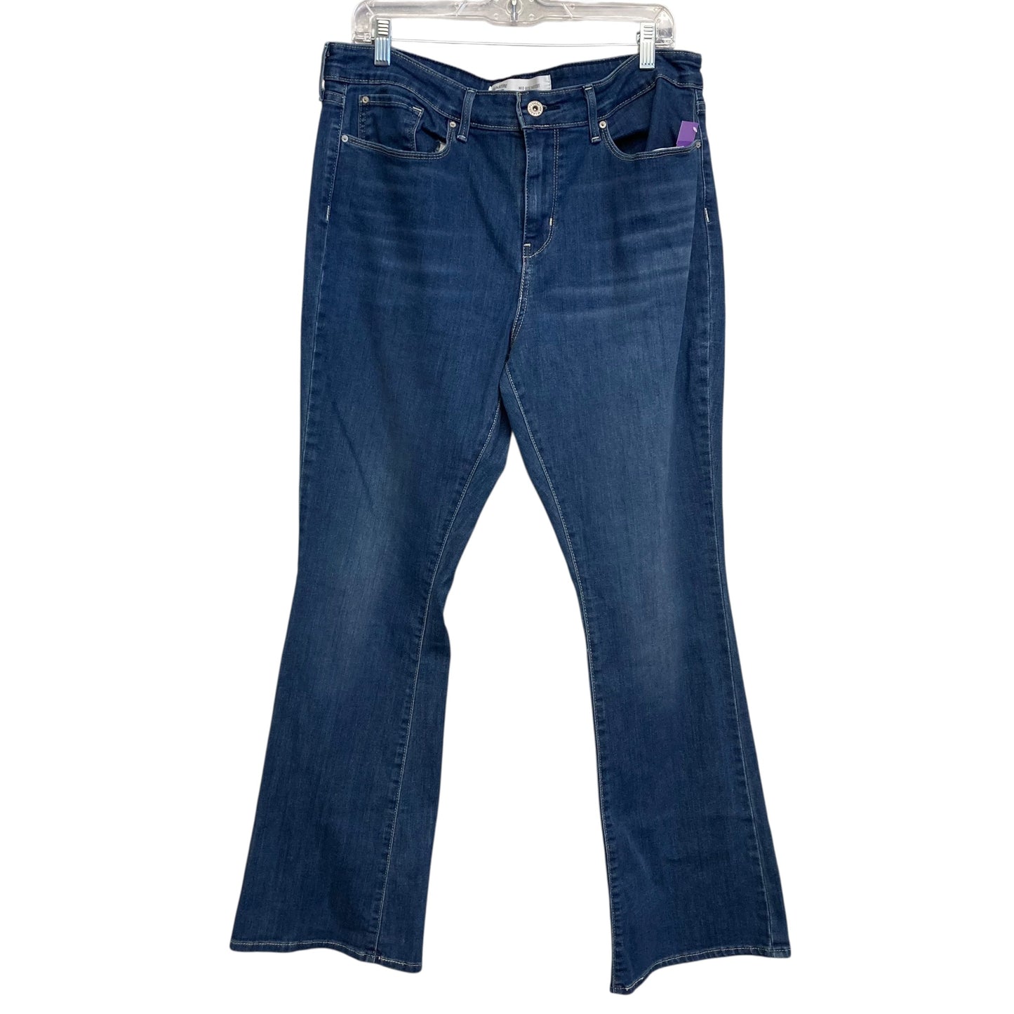 Jeans Boot Cut By Levis In Blue Denim, Size:16