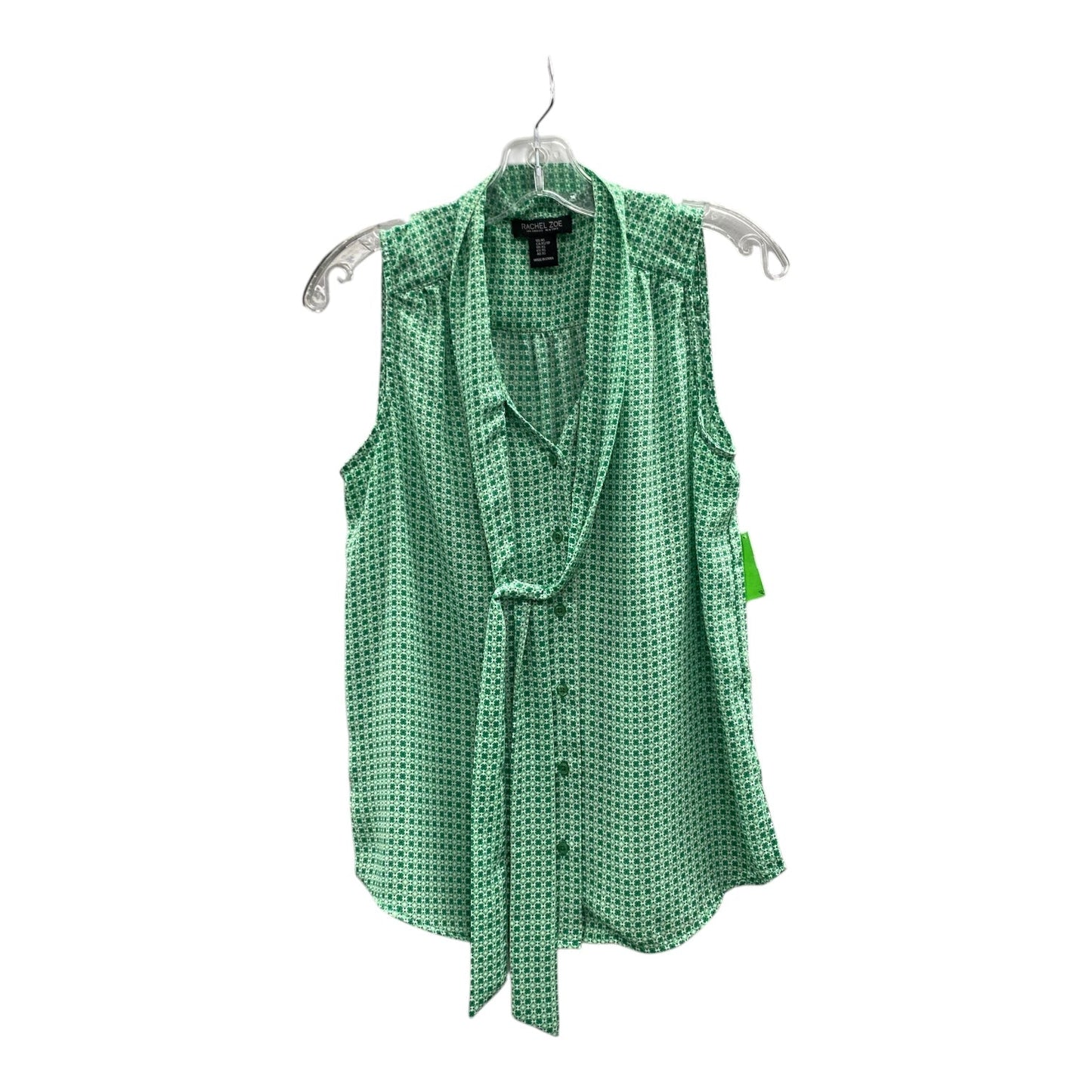 Top Sleeveless By Rachel Zoe In Green, Size:Xs