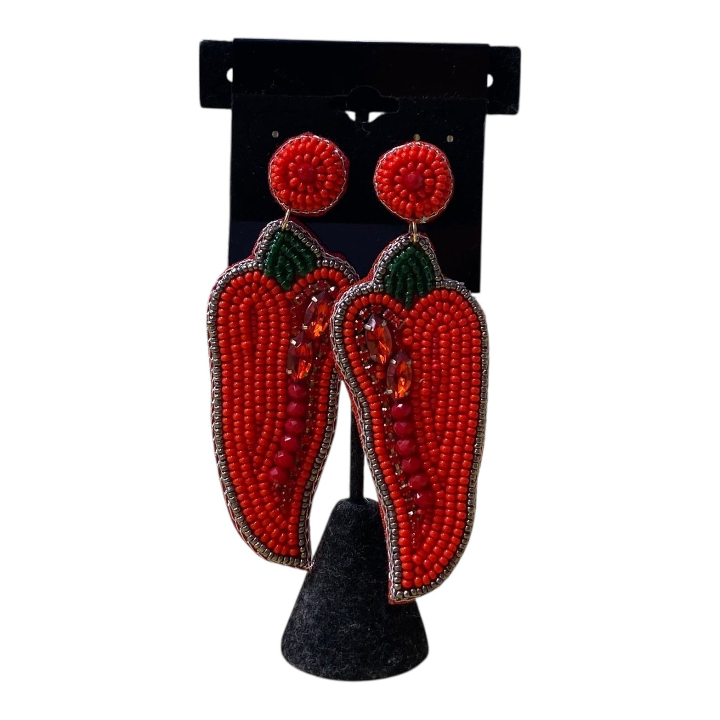 Earrings Dangle/Drop By Viola In Red