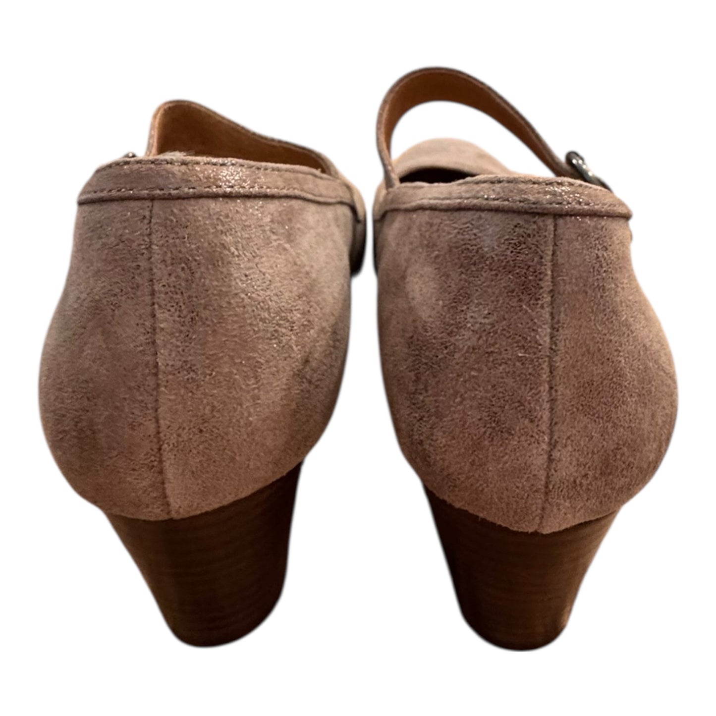 Shoes Heels Block By Sofft In Grey & Gold, Size:8.5