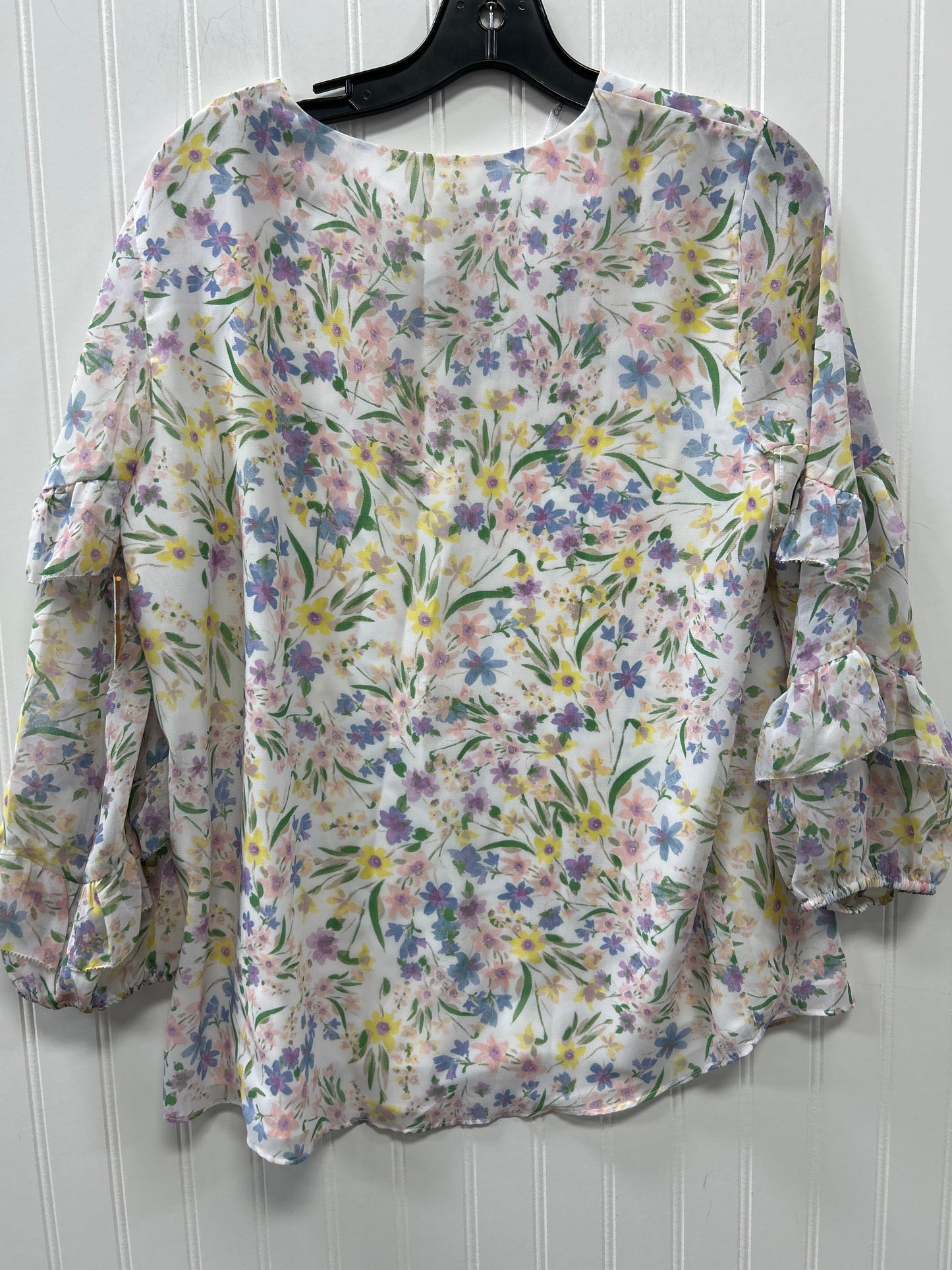 Top Ls By Calvin Klein In Floral Print, Size:M NWT