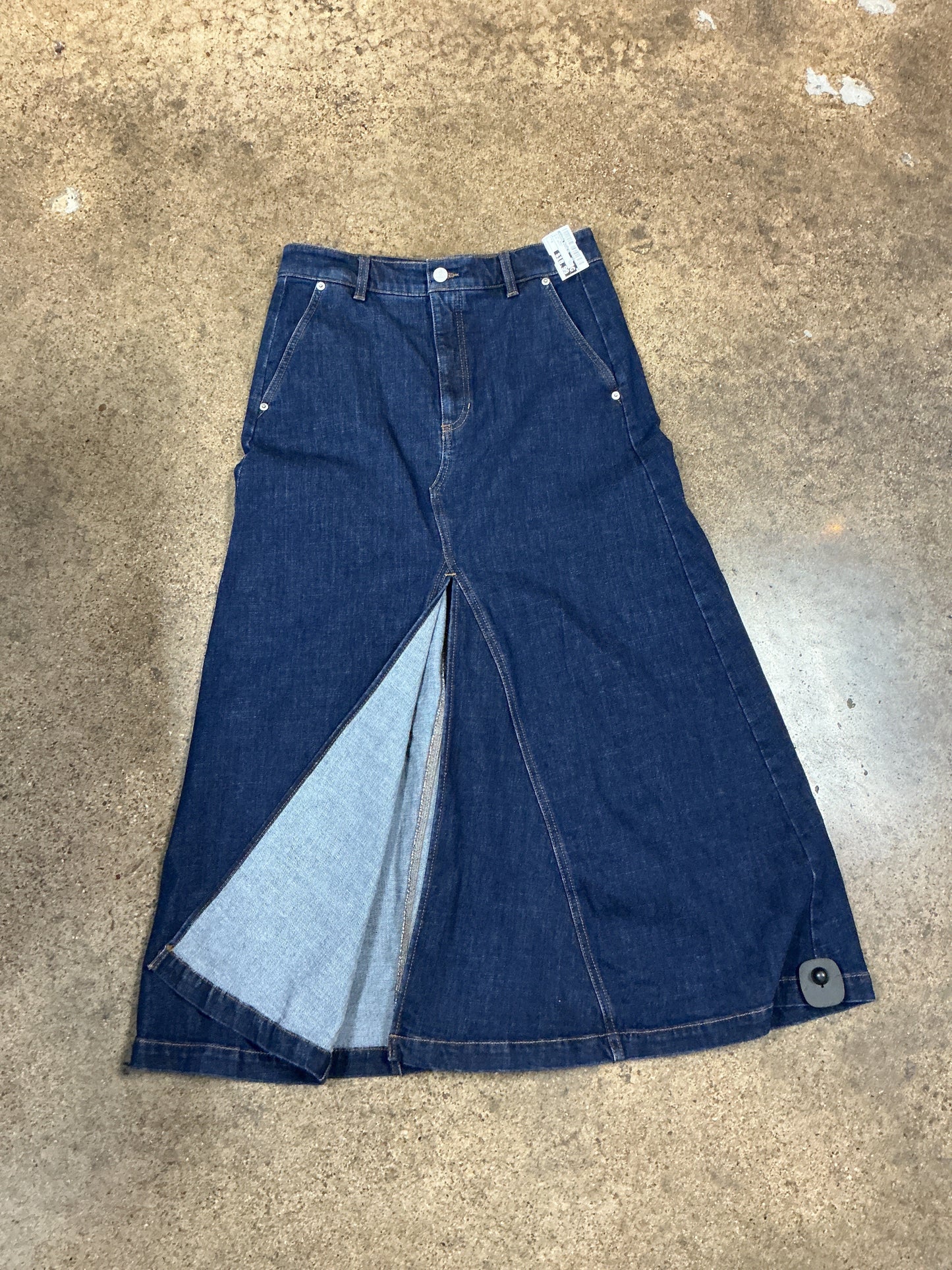 Skirt Maxi By Banana Republic In Blue Denim, Size:8