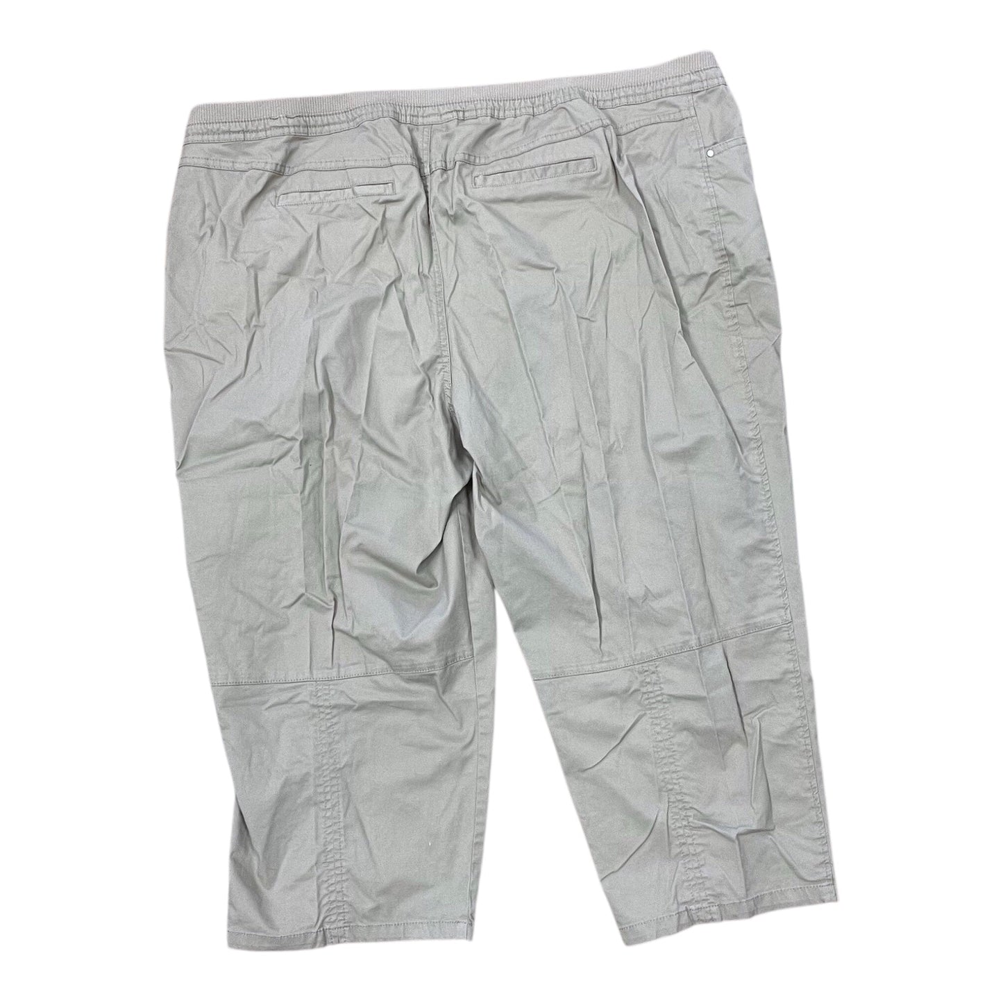Jeans Cropped By Croft And Barrow In Tan, Size:22