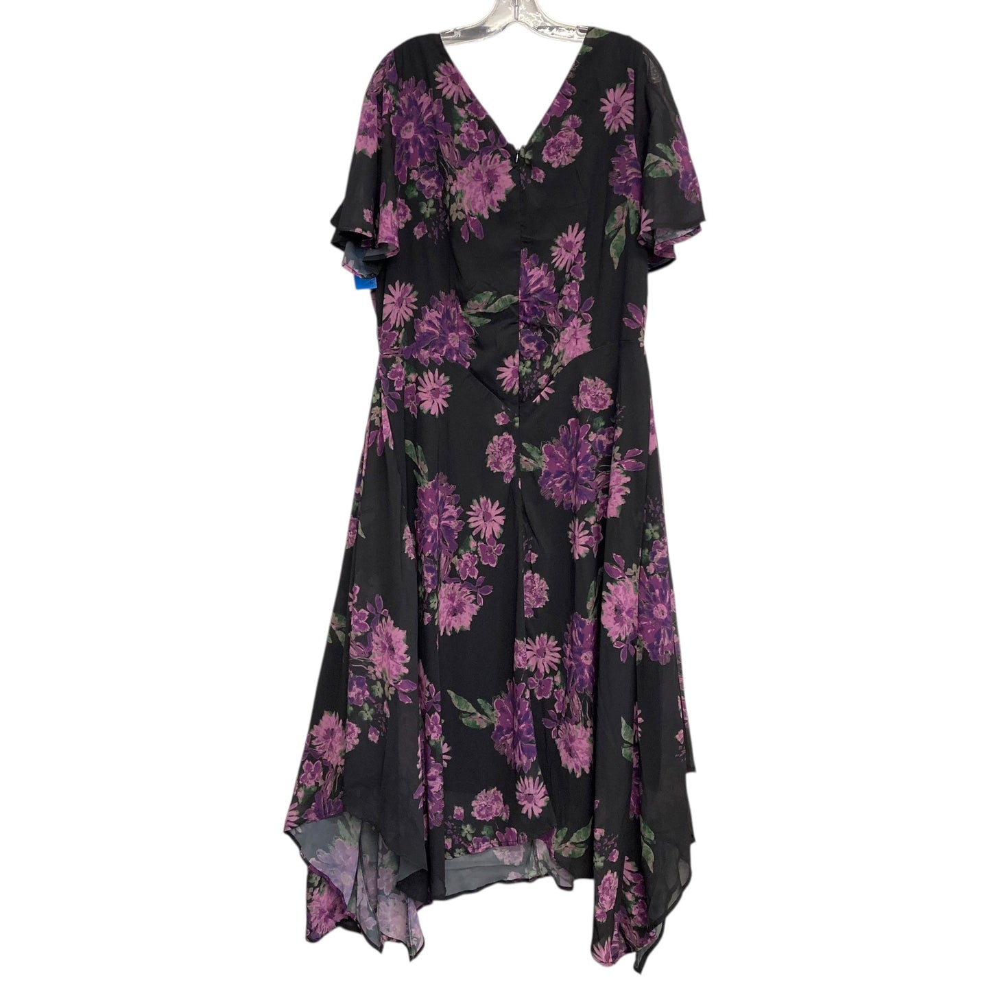 Dress Party Midi By Roamans In Floral Print, Size:2X