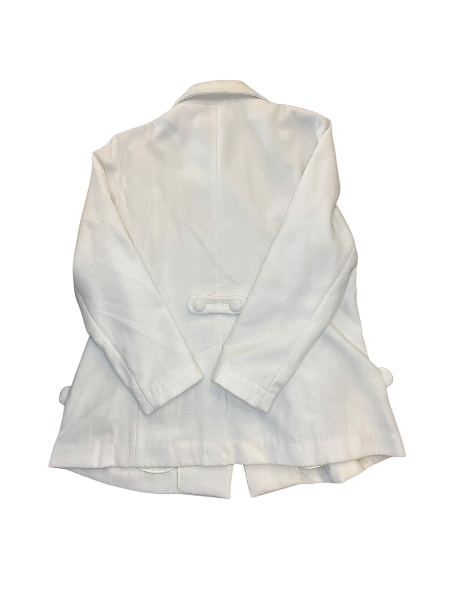 Coat Peacoat By Chicos In White, Size:L