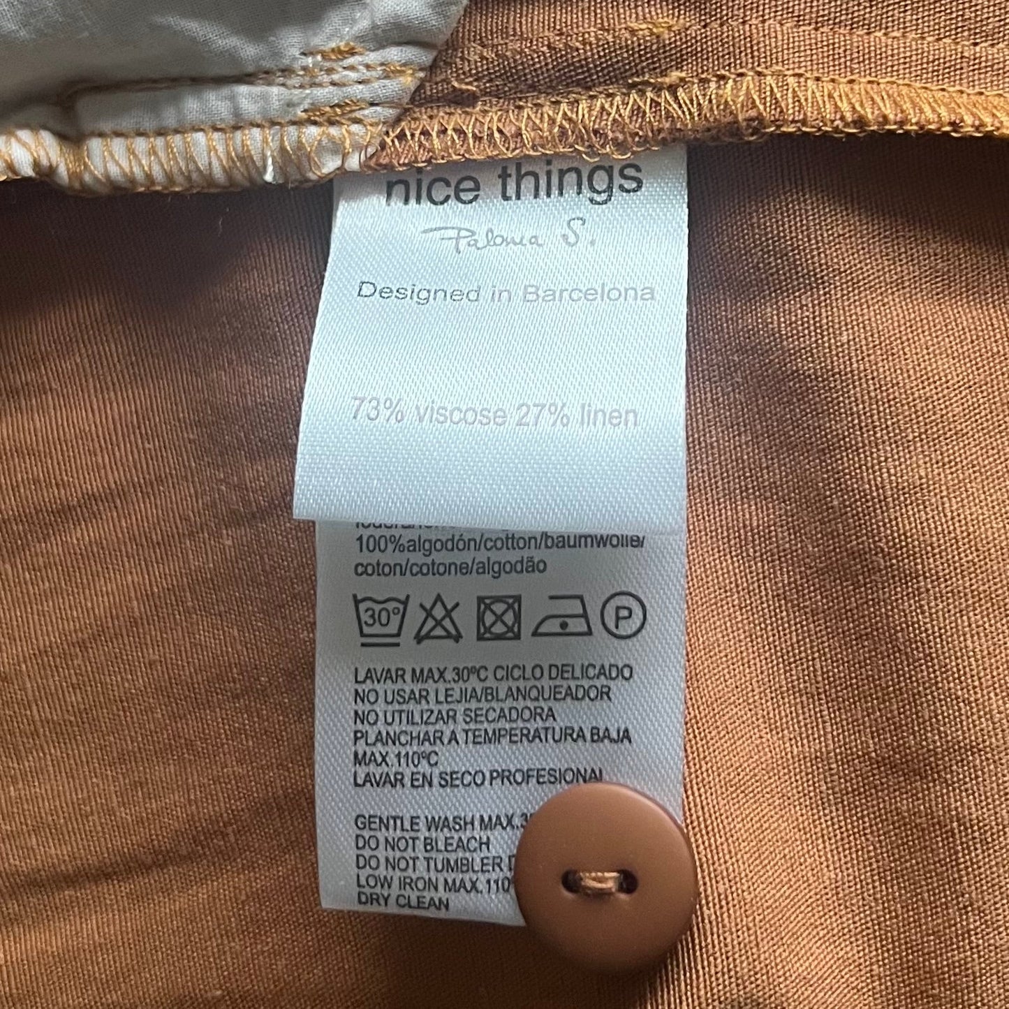 Pants Dress By Nice Things In Brown, Size: 10