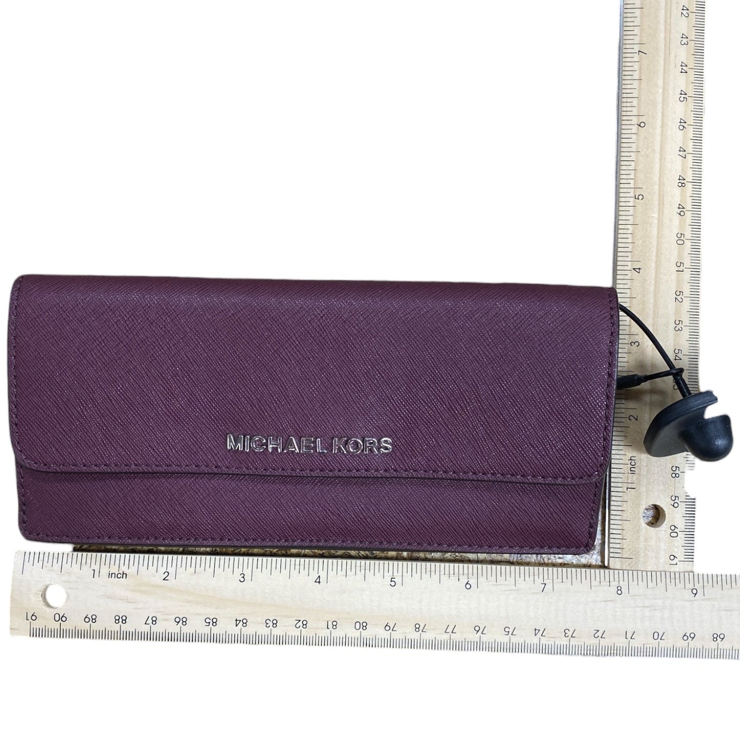 Wallet Designer By Michael Kors In Maroon, Size:Medium