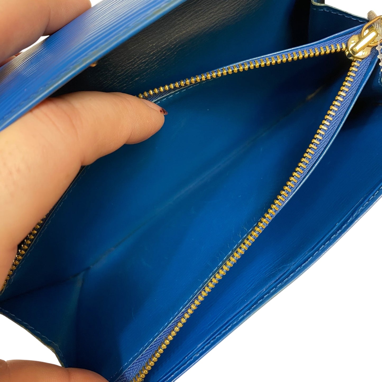 Wallet Luxury Designer By Louis Vuitton In Blue, Size:Medium