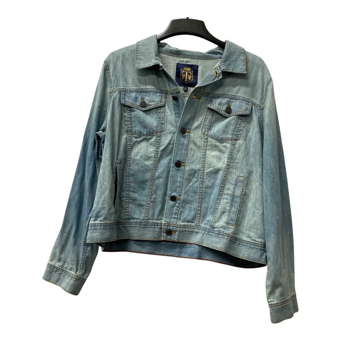 Jacket Denim By Talbots In Blue Denim, Size:1X