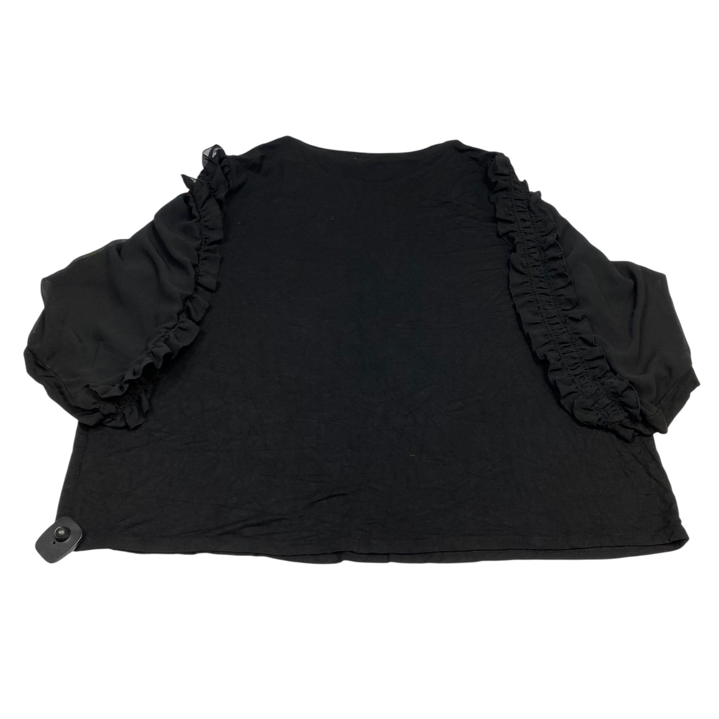 Top 3/4 Sleeve By Philosophy In Black, Size:3X