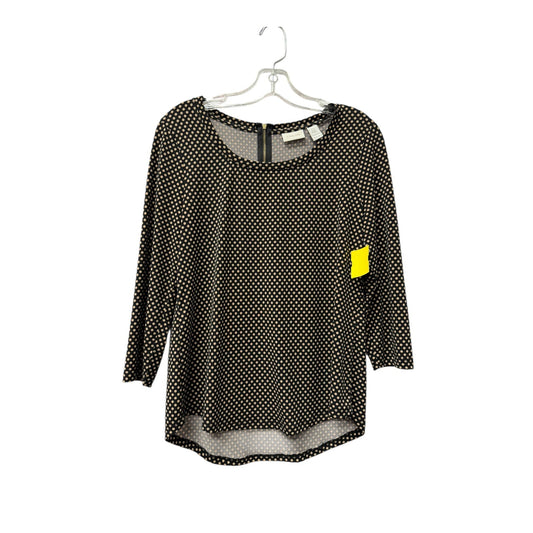 Top Ls By Chicos In Black & Tan, Size:S