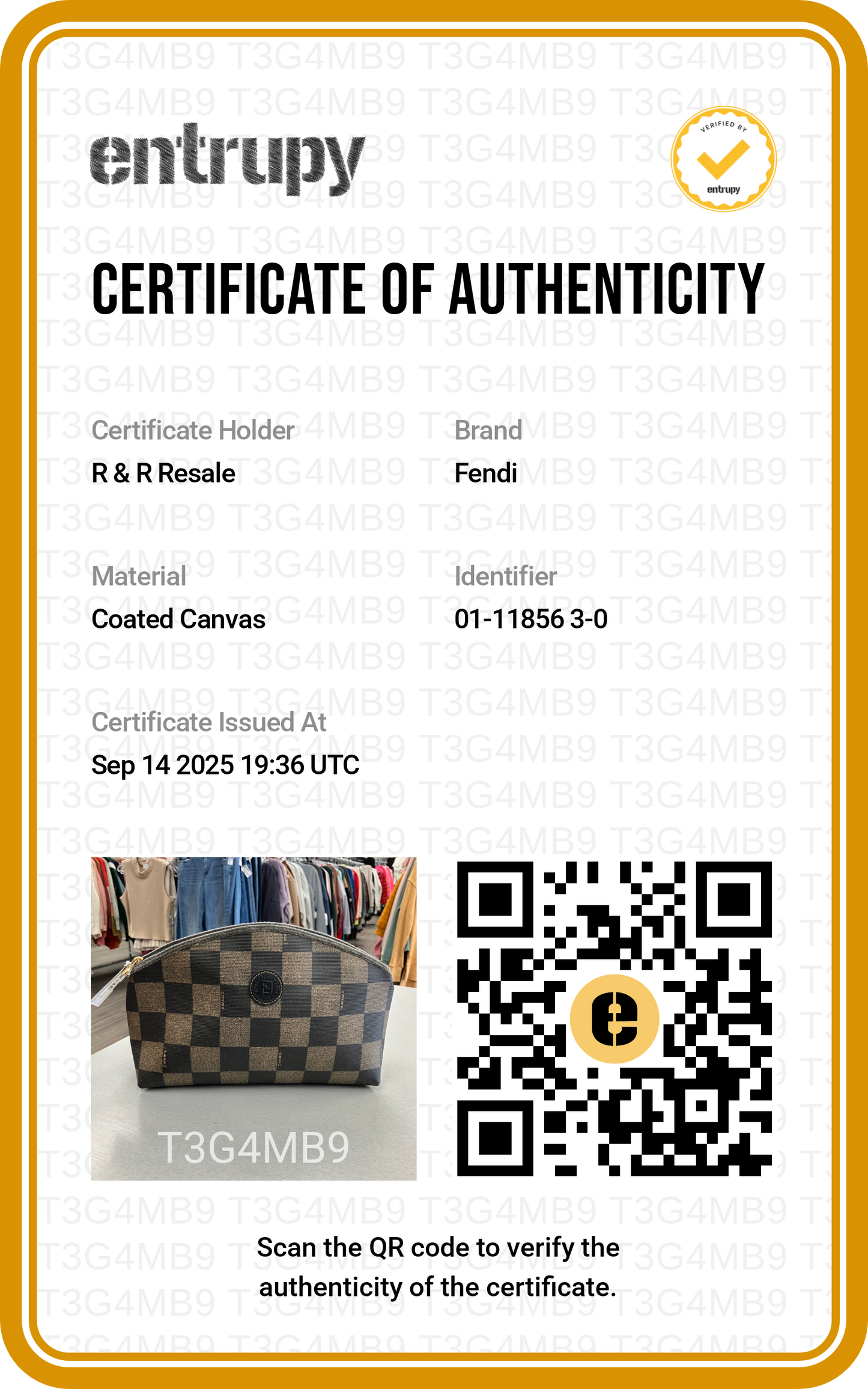 Makeup Bag Luxury Designer by Fendi In Checkered Pattern, Size: Medium