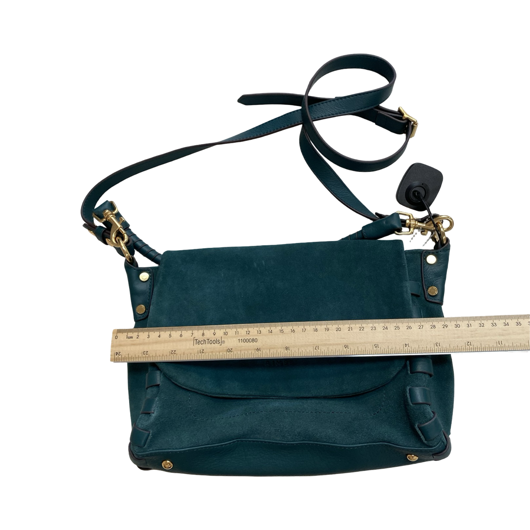 Handbag Leather By Aimee Kestenberg In Teal, Size:Medium