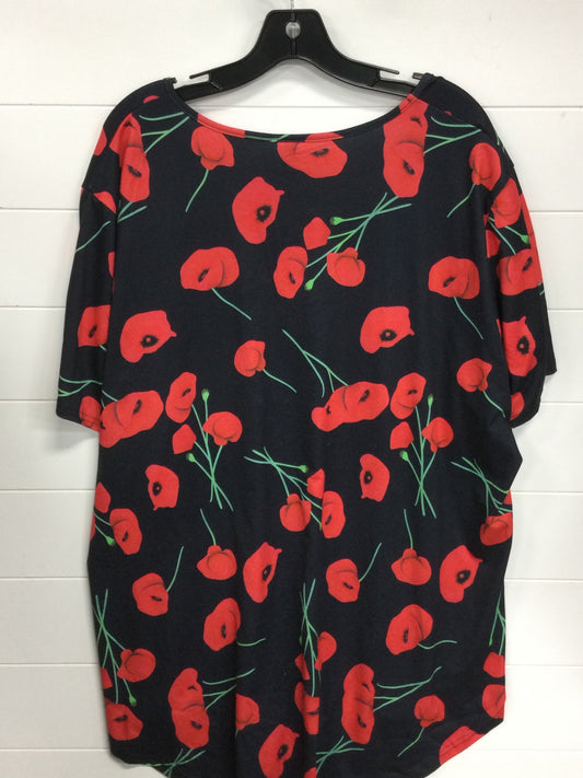 Top Ss By Cmc In Black & Red, Size:3X