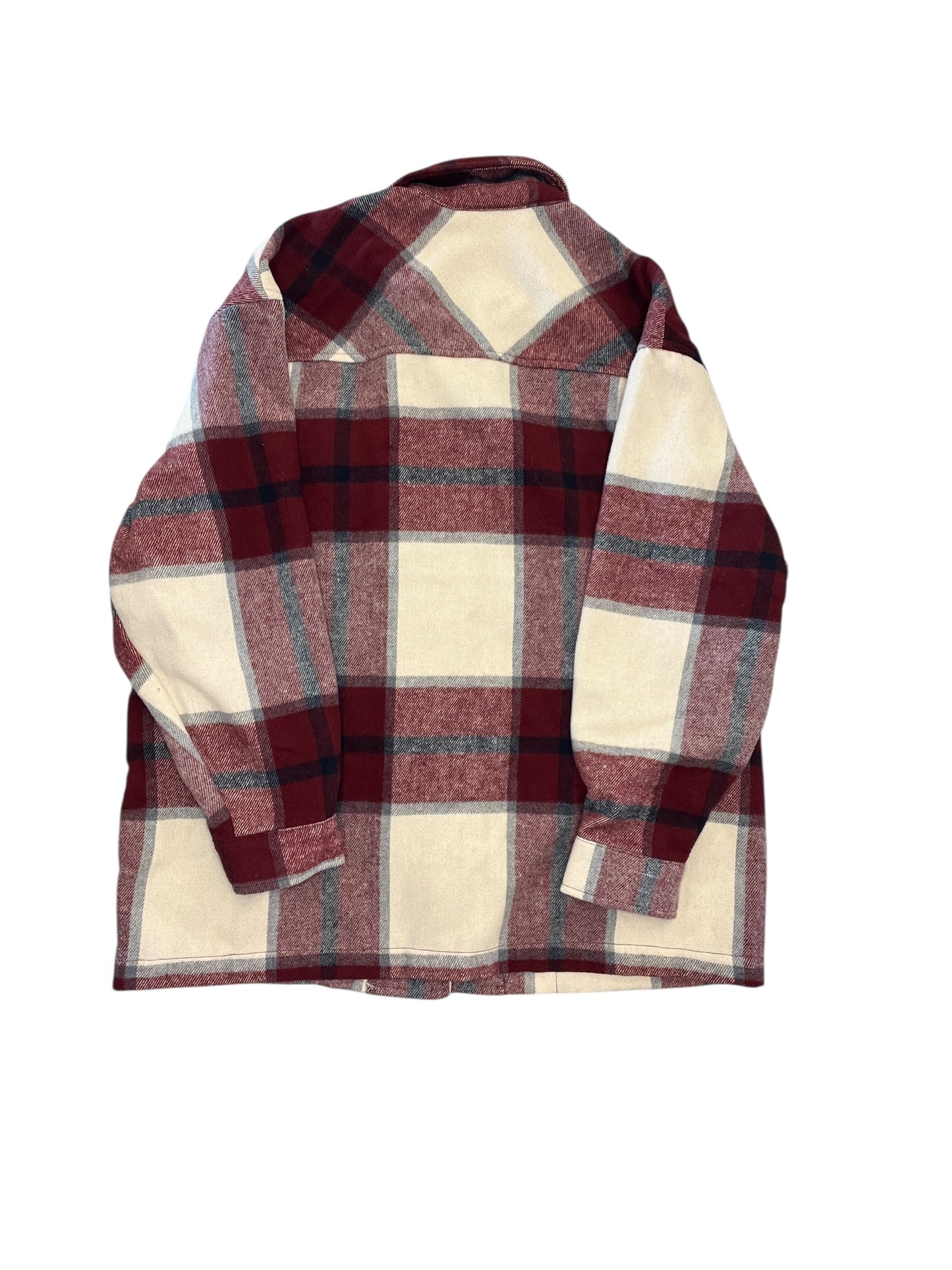 Jacket Shirt By Hfx In Plaid Pattern, Size:M