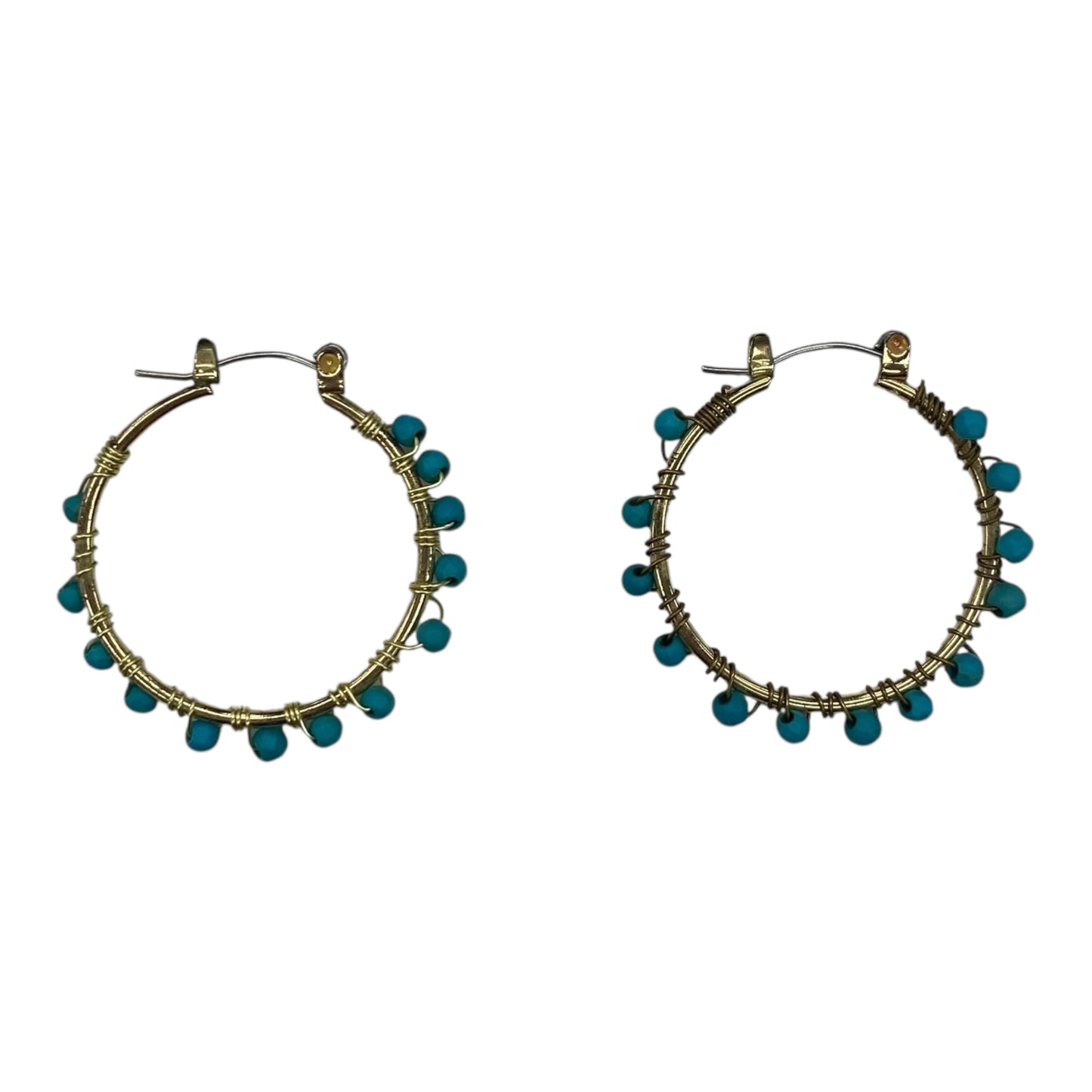 Earrings Hoop By Clothes Mentor In Blue