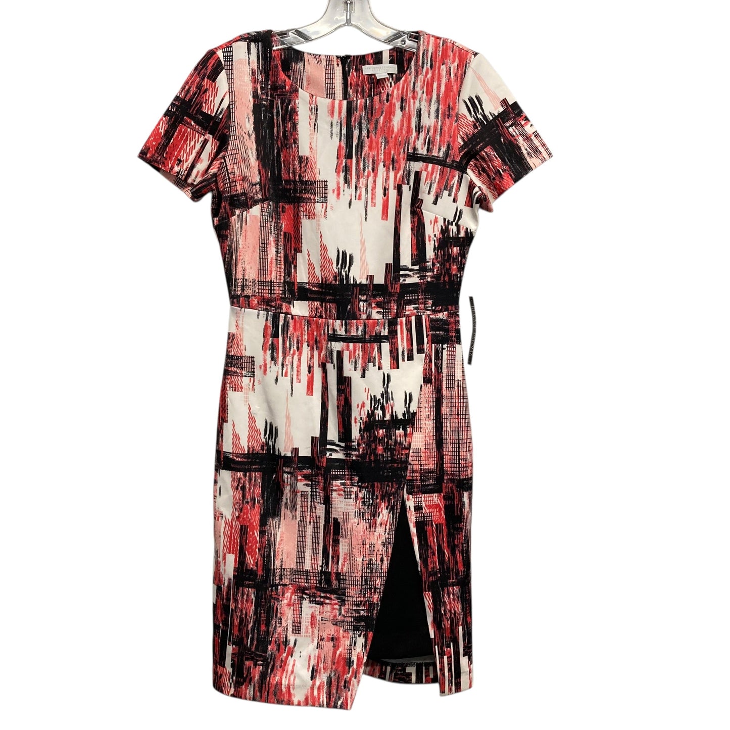 Dress Casual Midi By New York And Co In Pink & White, Size:S