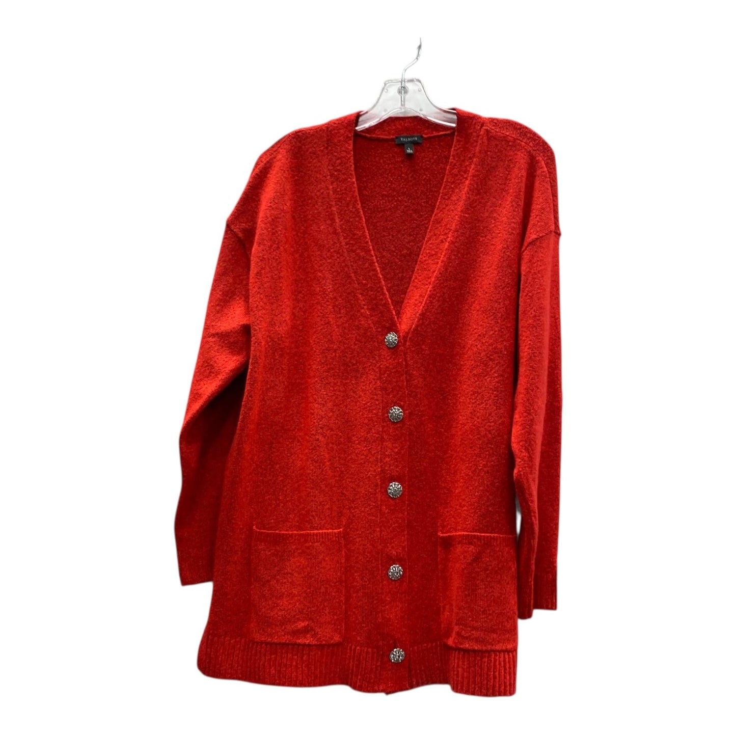 Sweater Cardigan By Talbots In Red, Size:L