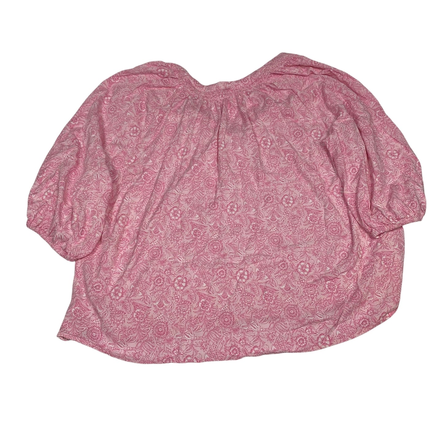 Top 3/4 Sleeve By Crown And Ivy In Pink, Size:2X