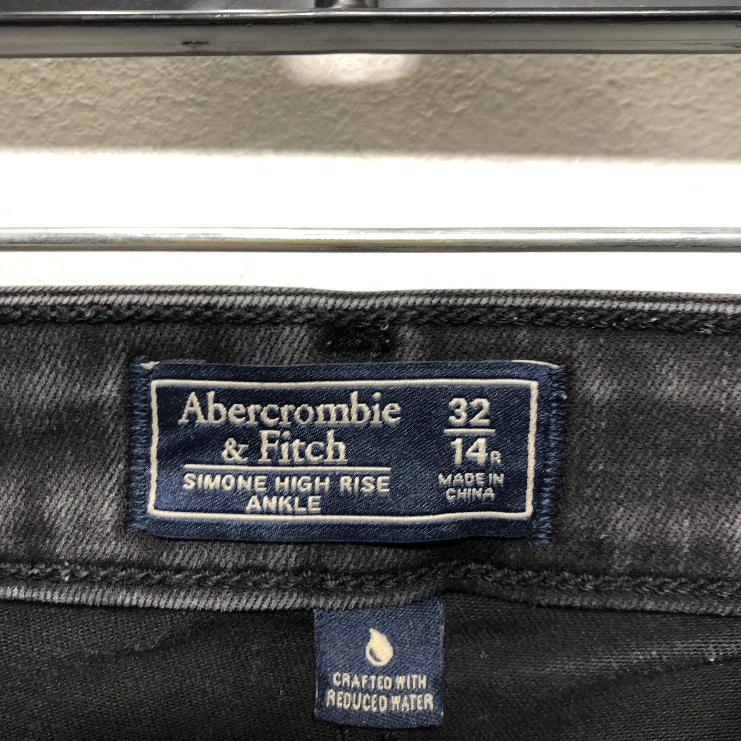 Jeans Skinny By Abercrombie And Fitch In Black, Size:14