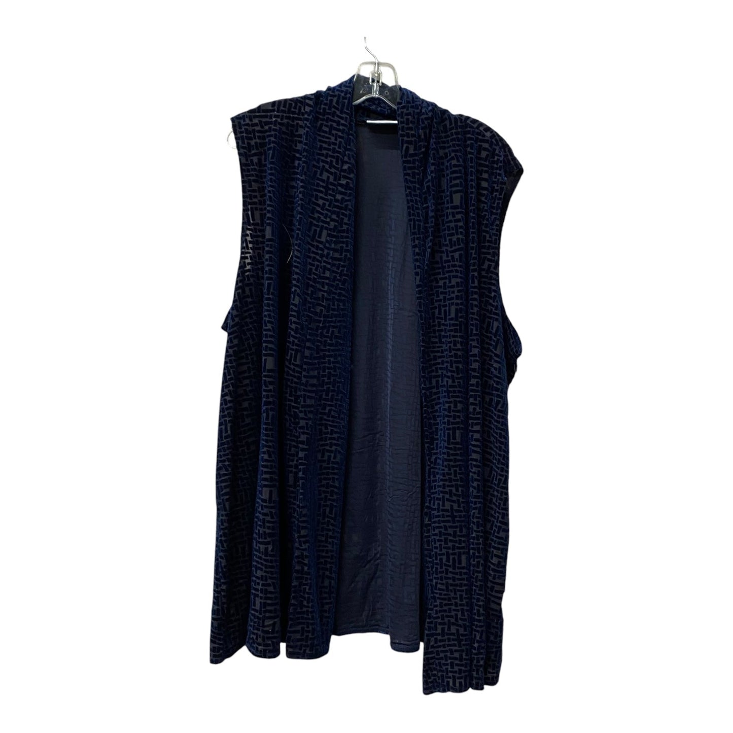 Vest Other By Susan Graver In Blue, Size:2X
