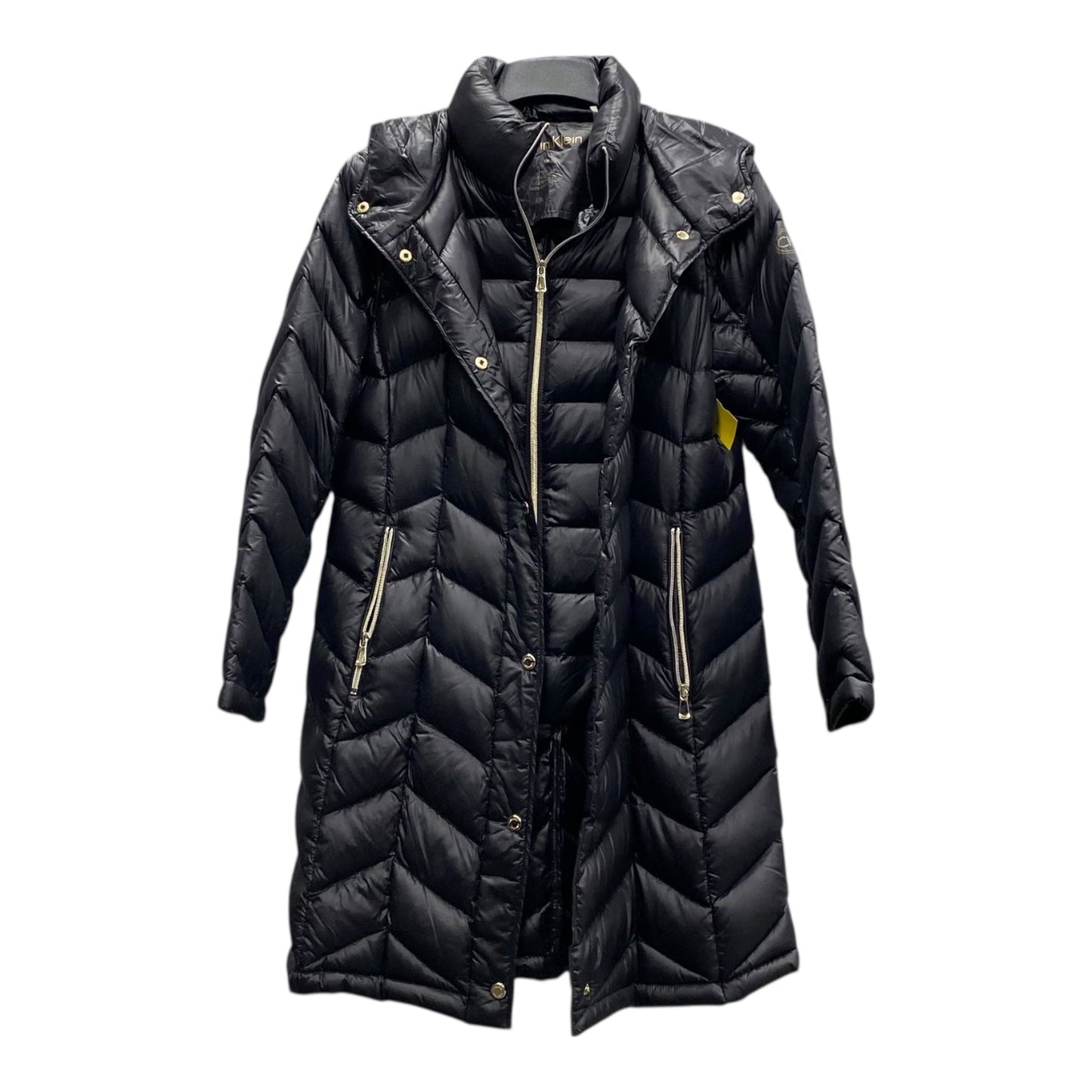 Coat Puffer & Quilted By Calvin Klein In Black, Size:M