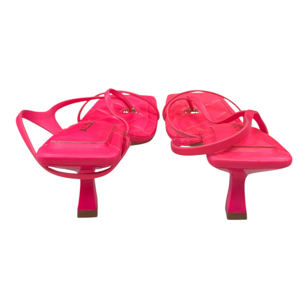 Sandals Heels Kitten By Aldo In Pink, Size:8