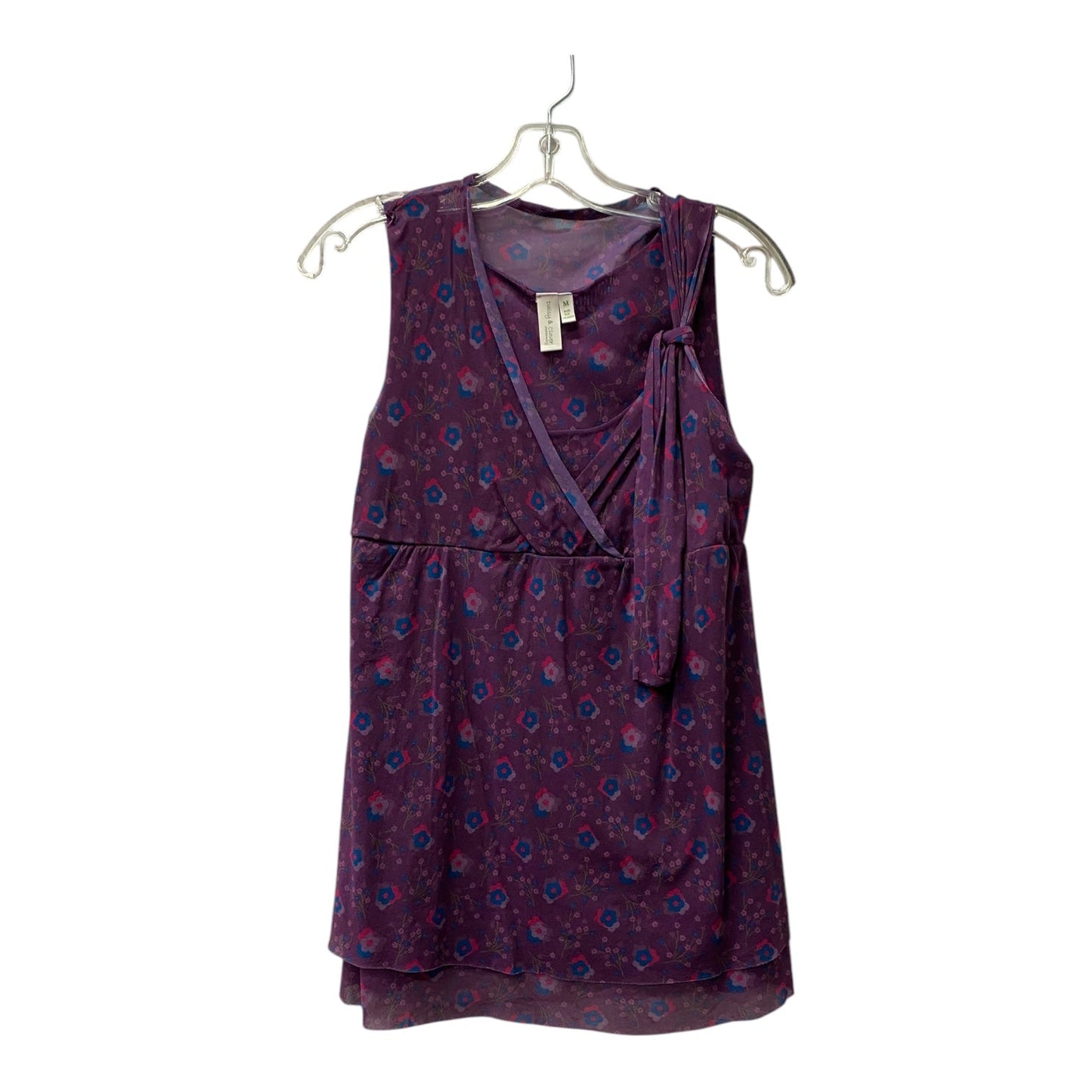 Mat Top Sleeveless By Cme In Purple, Size:M