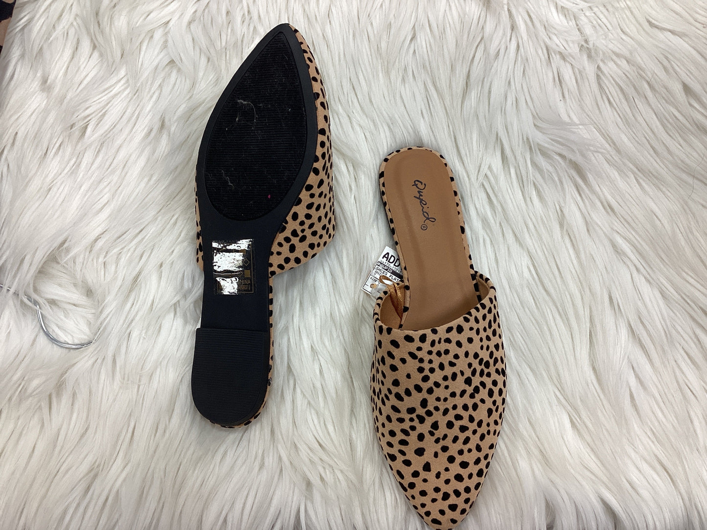 Shoes Flats By Qupid In Animal Print, Size:7