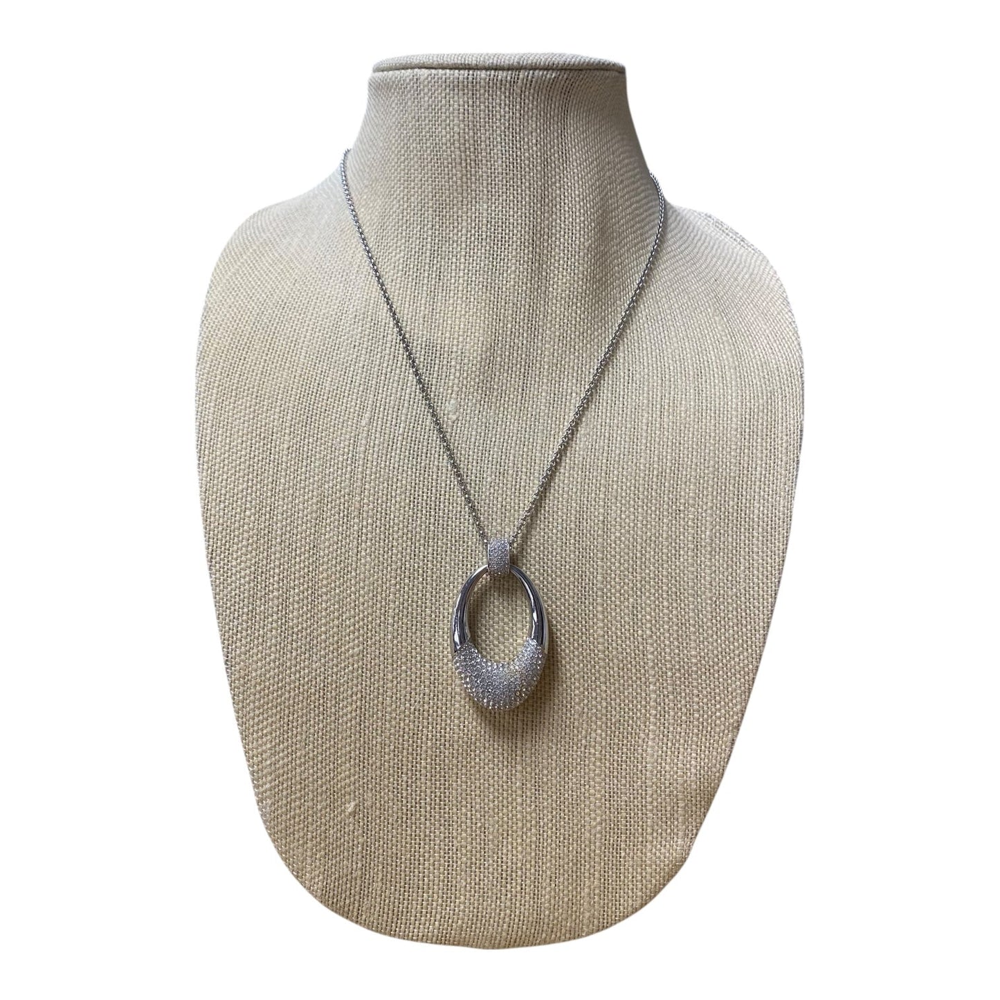 Necklace Designer By Swarovski In Silver