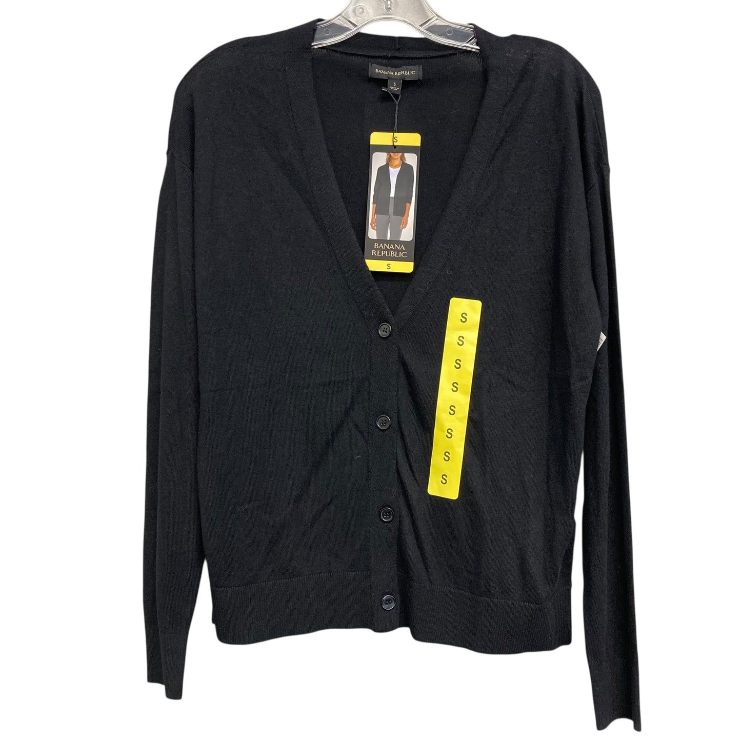 Sweater Cardigan By Banana Republic In Black, Size:S