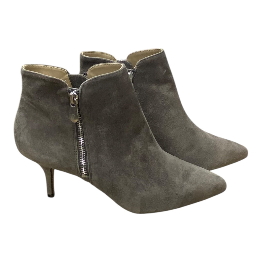 Boots Ankle Heels By Adrienne Vittadini In Taupe, Size:8