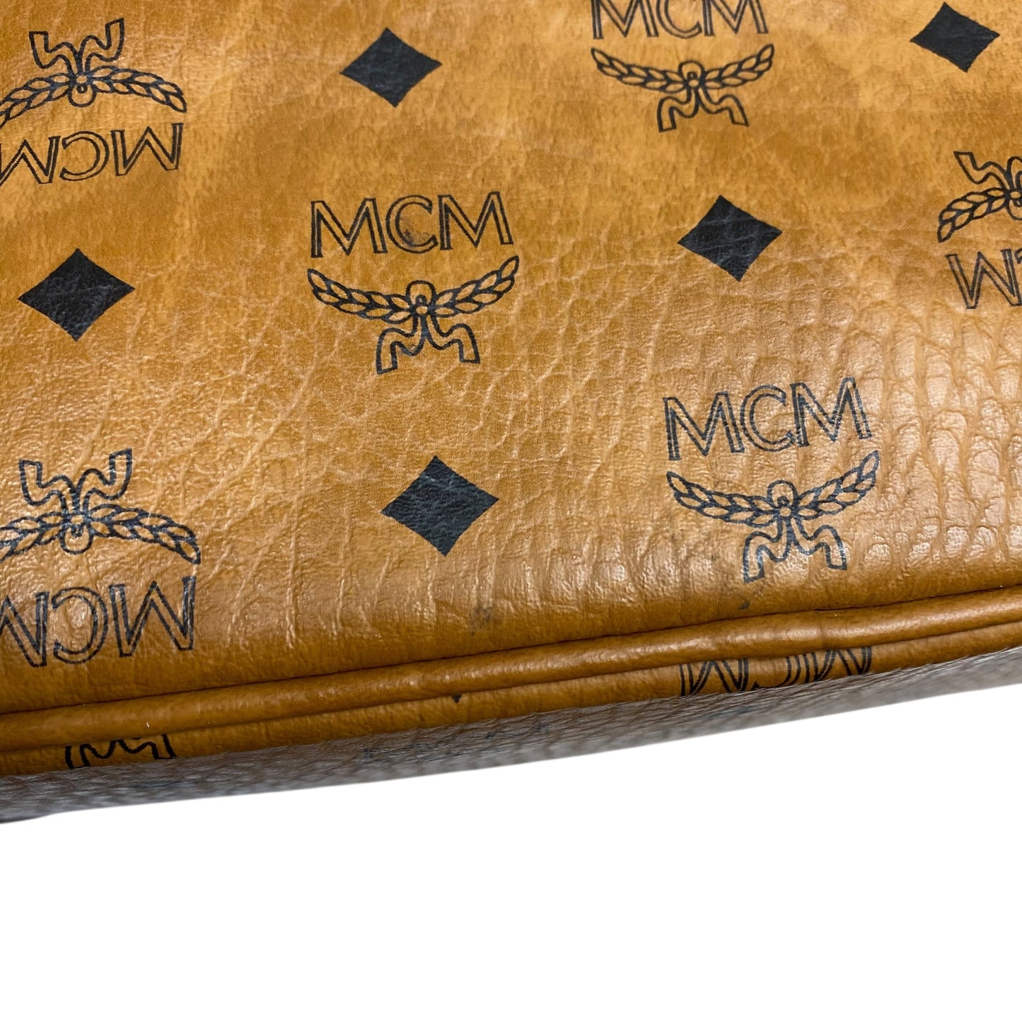Tote Luxury Designer By Mcm In Brown, Size:Large