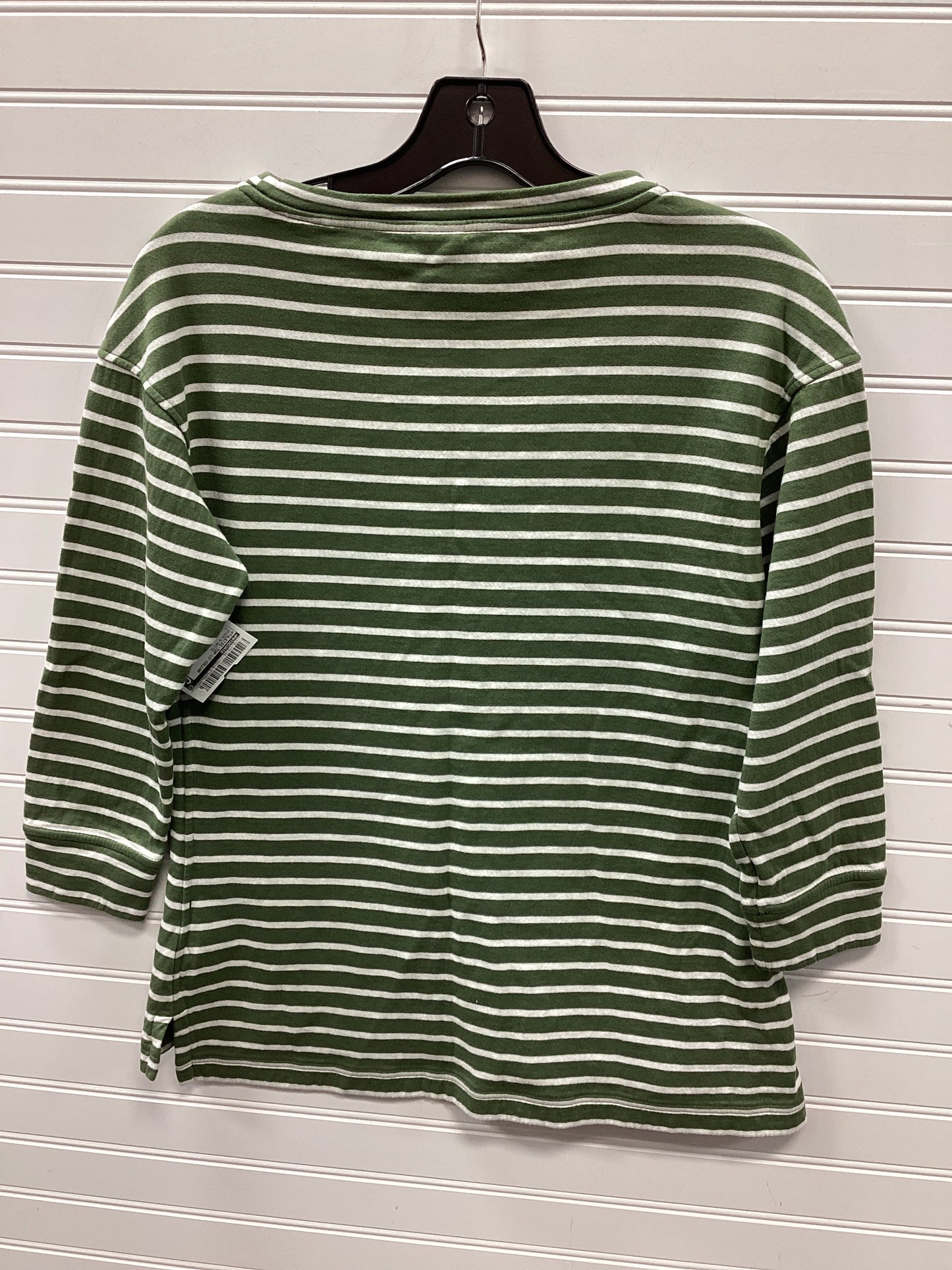 Athletic Top Ls Collar By Patagonia In Green & White, Size:S
