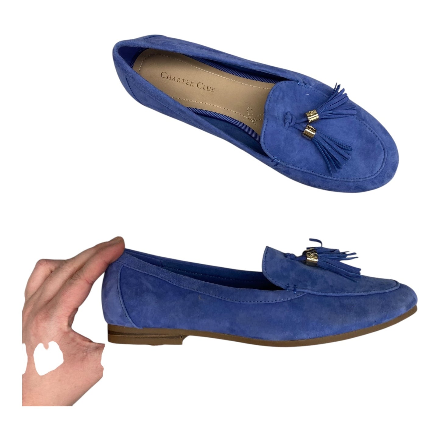 Shoes Flats By Charter Club In Blue, Size:7.5