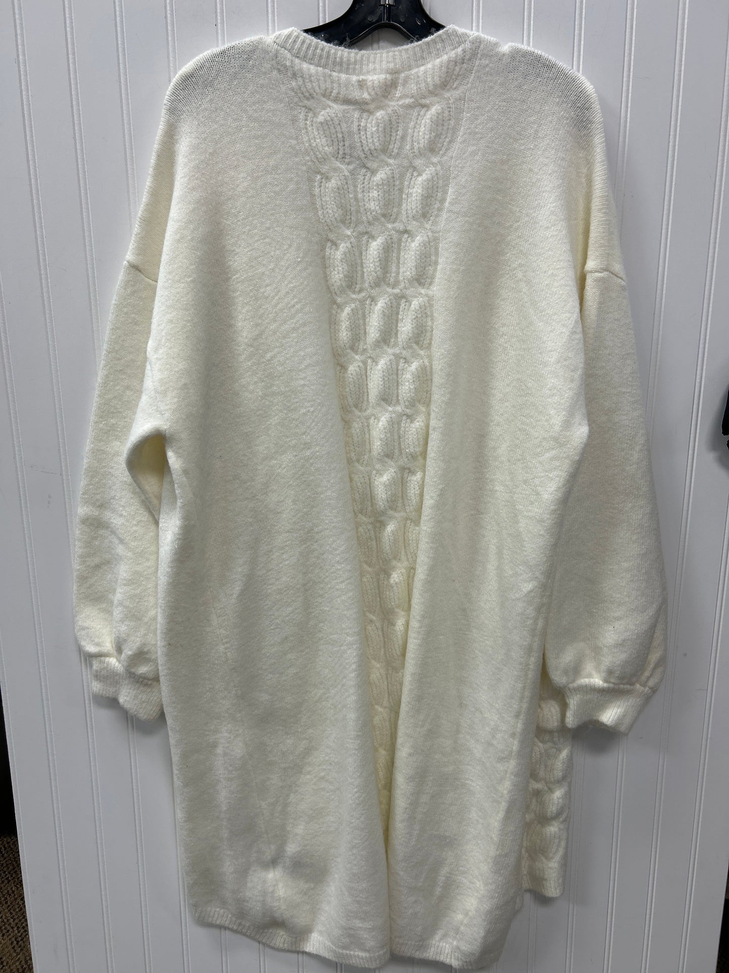 Sweater Cardigan By Pol In White, Size:L