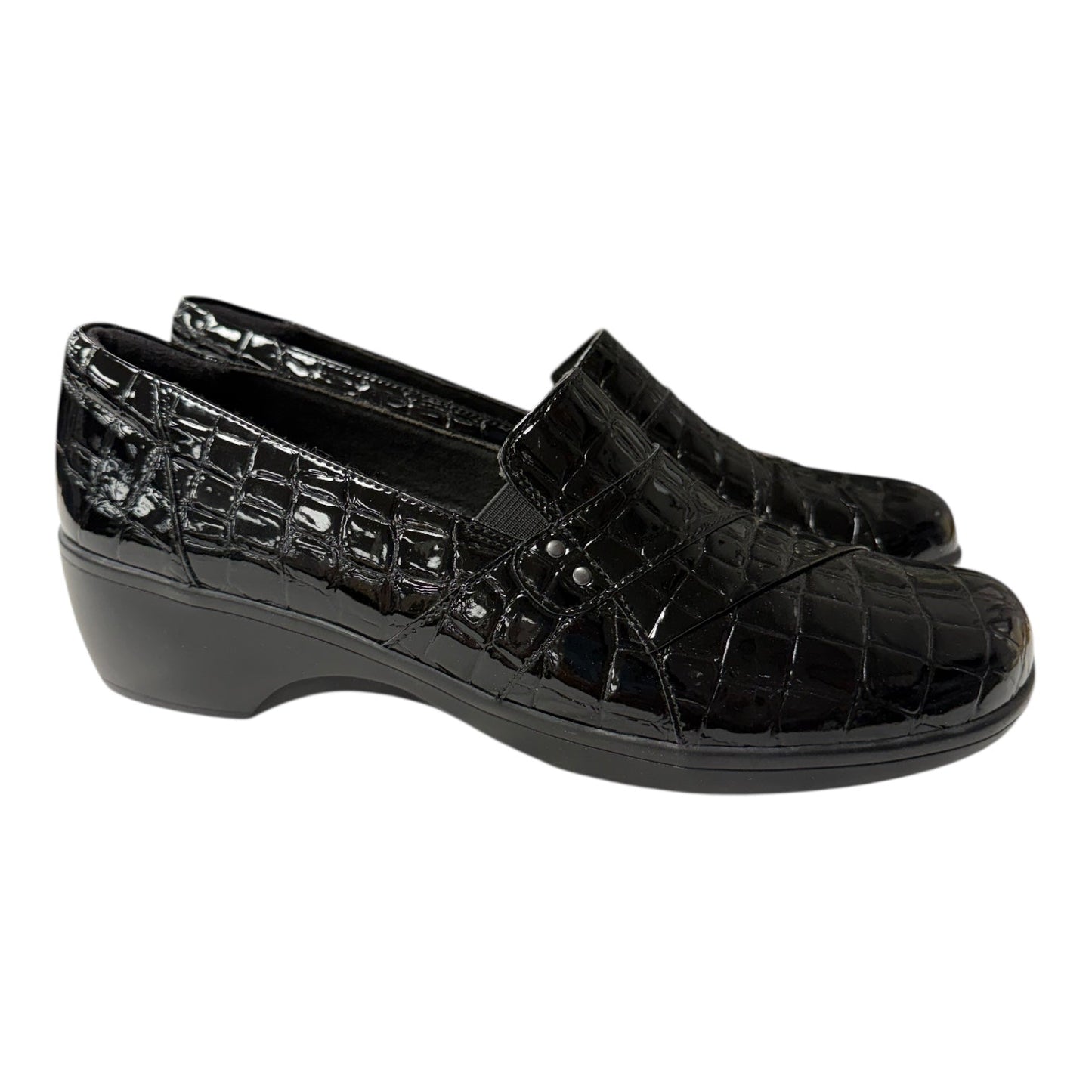 Shoes Flats By Clarks In Black, Size:12