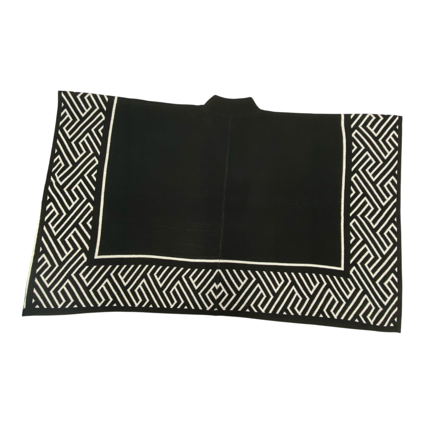 Poncho By Anne Klein In Black & White, Size:M