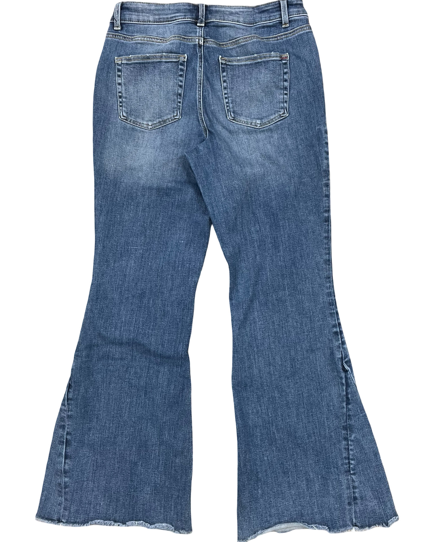 Jeans Flared By Edgely In Blue Denim, Size:14