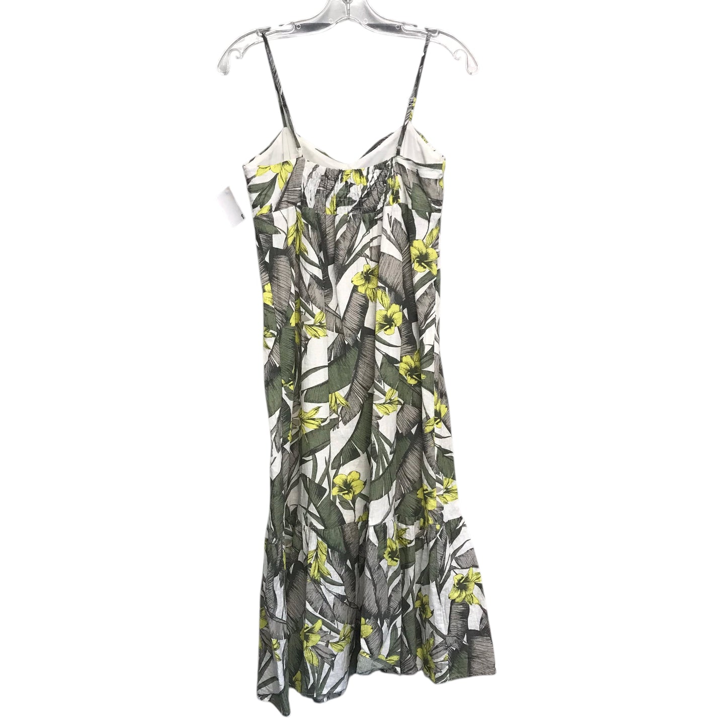 Dress Casual Midi By Banana Republic In Green & Grey, Size:Xs