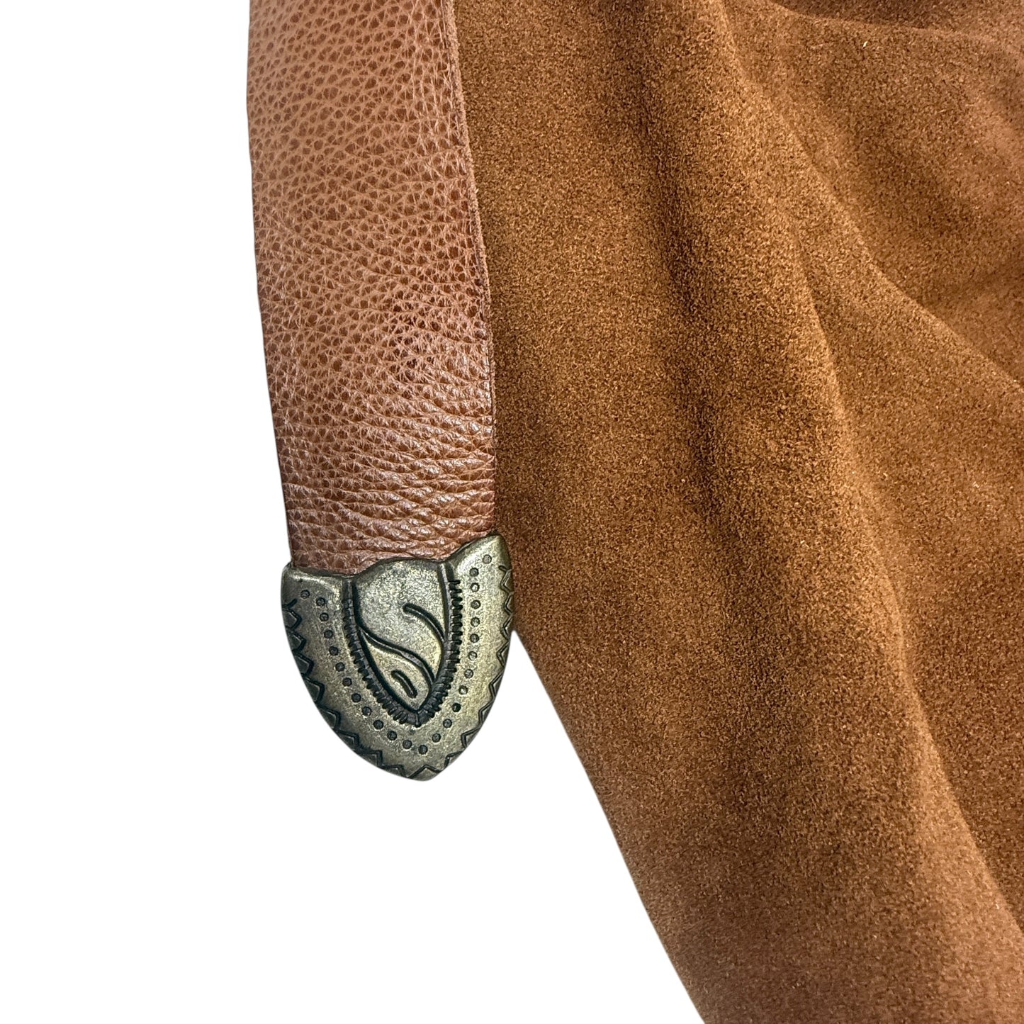 Westbound Suede Tote By Free People In True Brown, Size: Medium