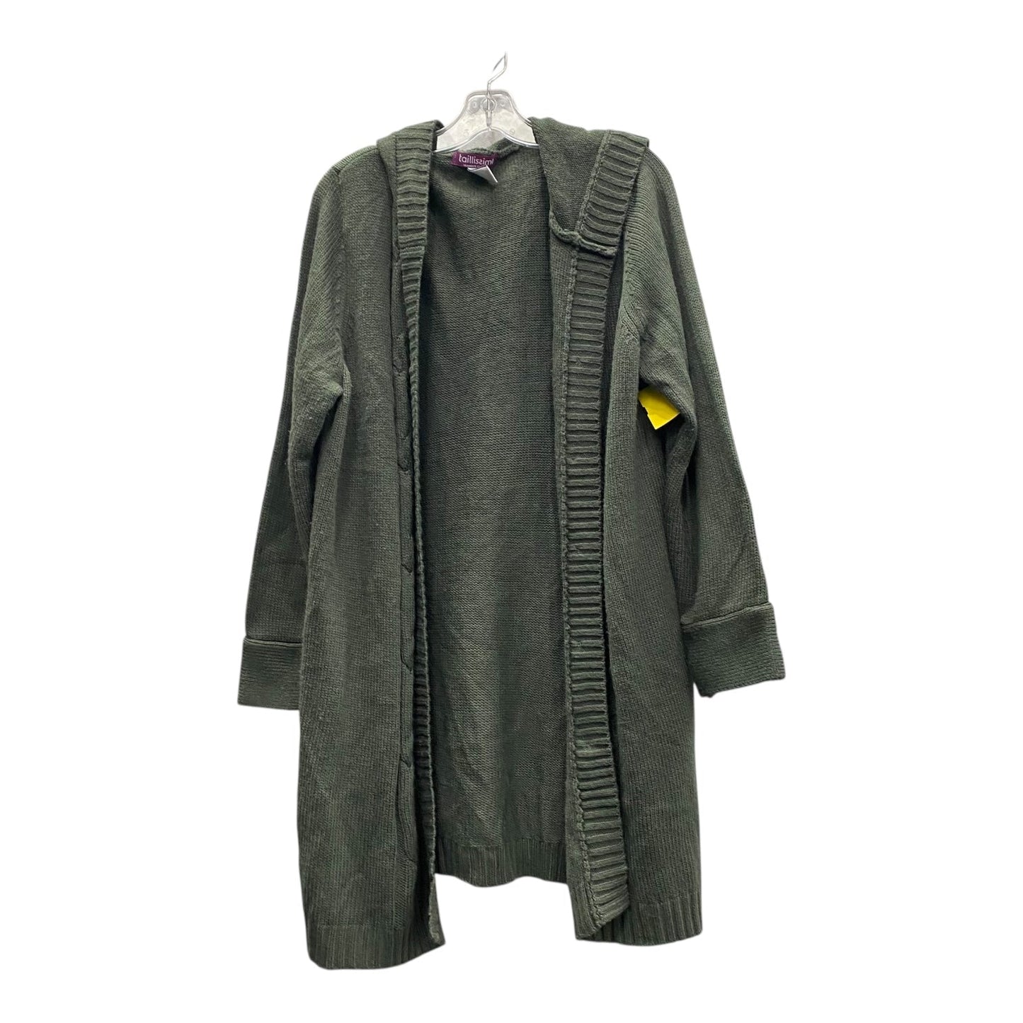 Sweater Cardigan By Cme In Green, Size:1X