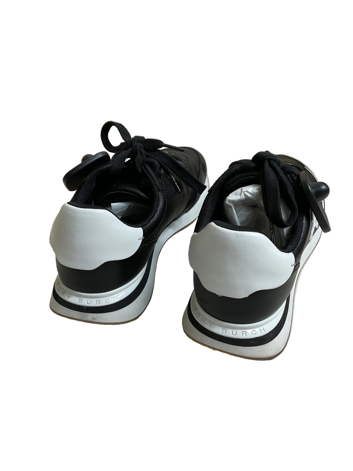 Shoes Designer By Tory Burch In Black & White, Size:9