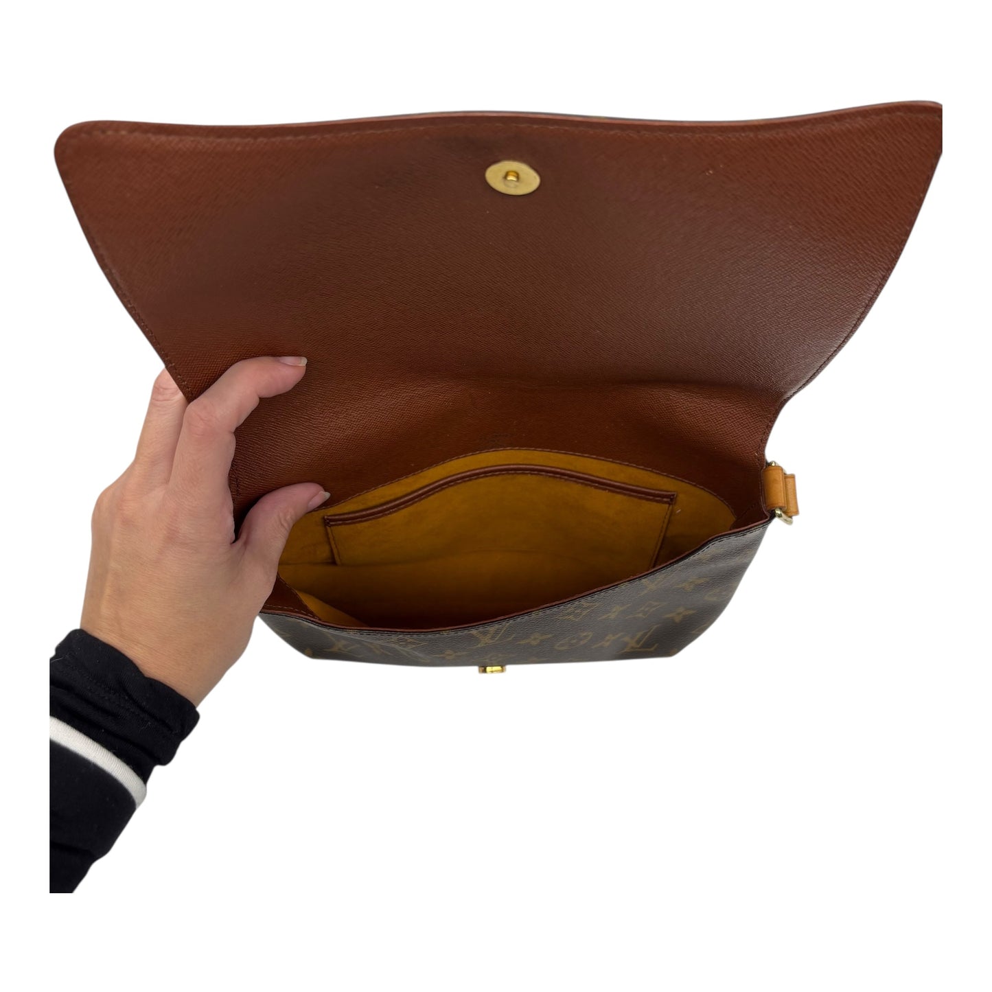 Handbag Luxury Designer By Louis Vuitton In Brown, Size:Medium