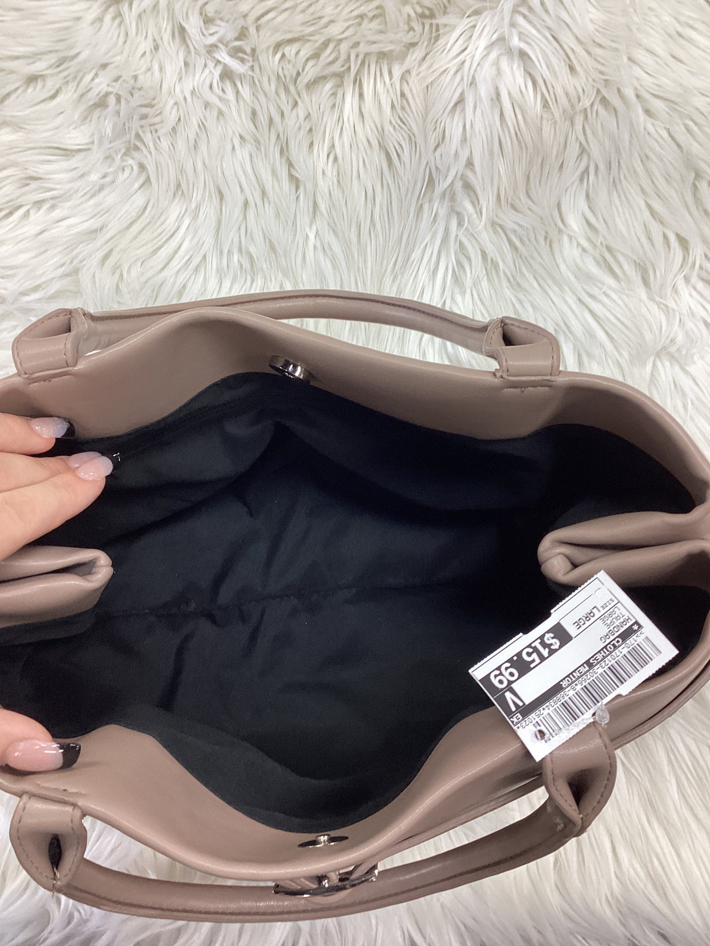 Handbag By Clothes Mentor In Taupe, Size:Large