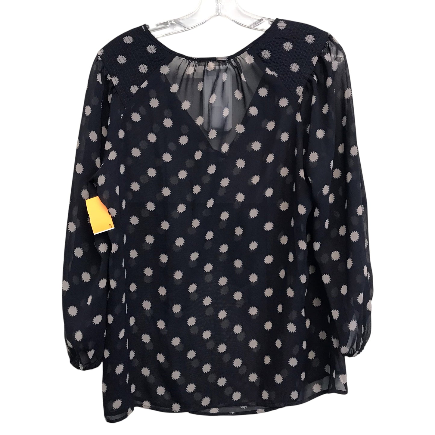 Blouse Ls By Pleione In Navy, Size:L