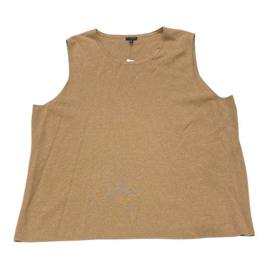 Top Sleeveless By Talbots In Brown, Size:3X